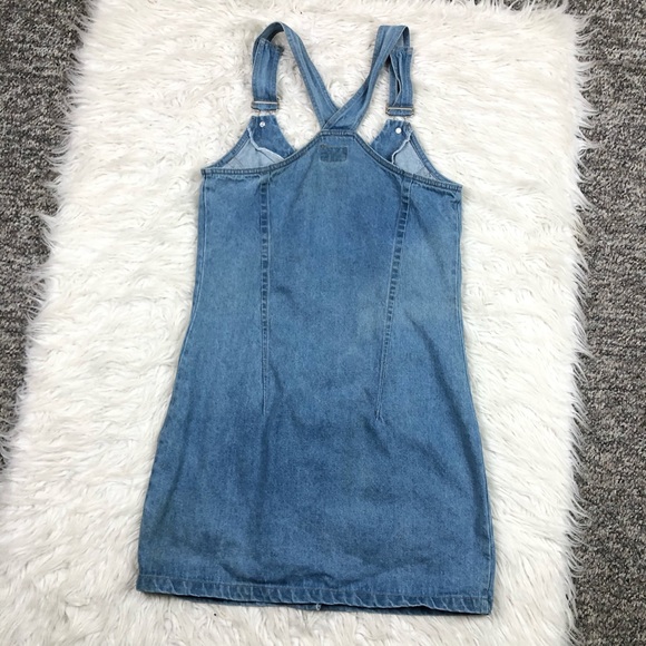 OVERALL DRESS DENIM BUTTONS FRONT SIZE SMALL - Picture 5 of 9
